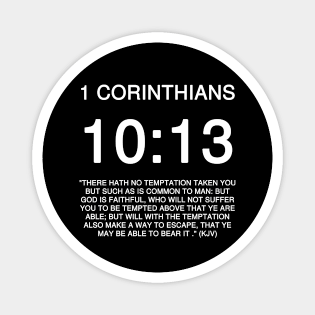 1 Corinthians 10:13 Bible Verse KJV Text Magnet by Holy Bible Verses